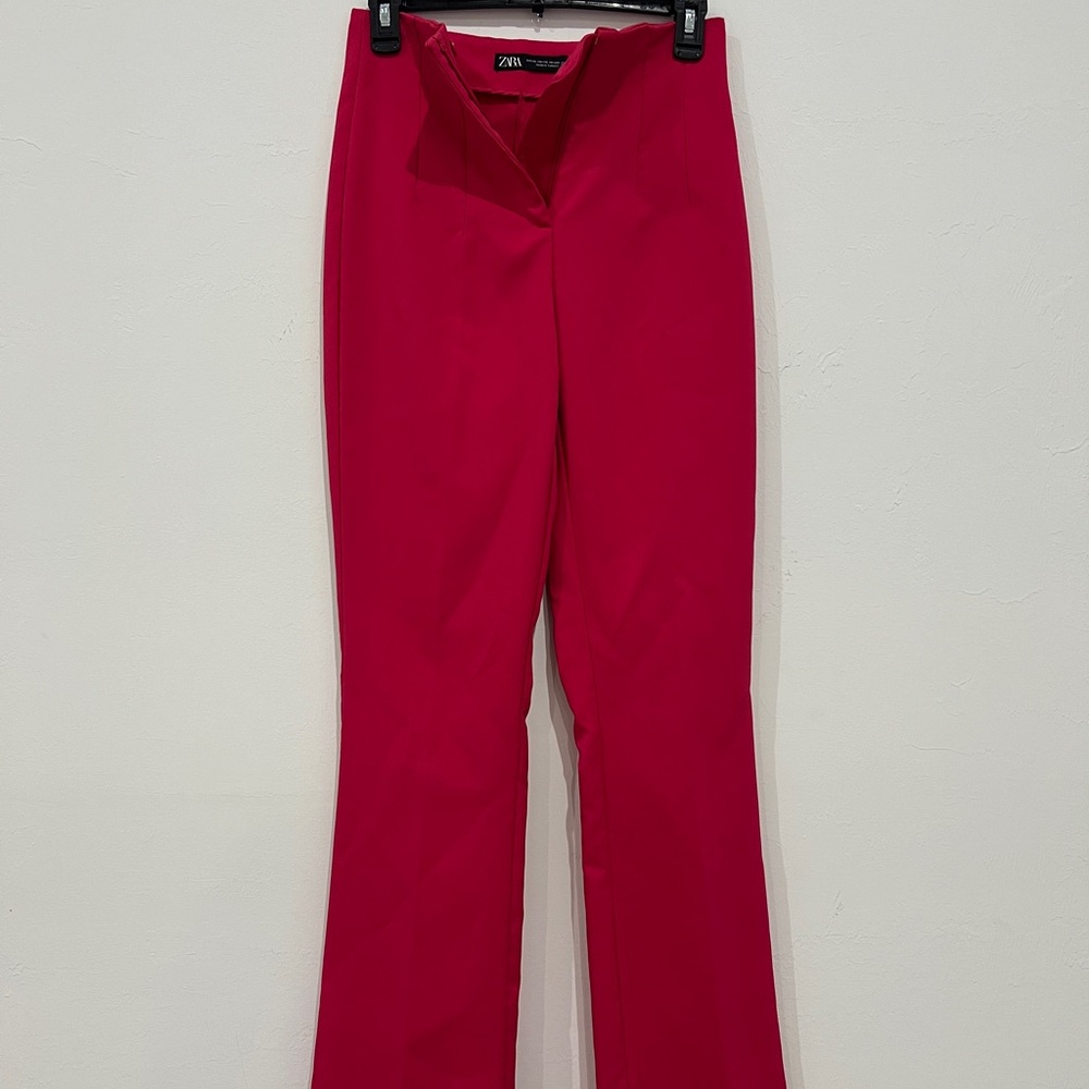 Zara Women's Vibrant Pink Straight Pants